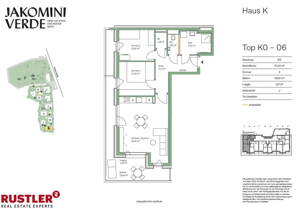 3-Zimmer-Wohnung kaufen in Graz – 70,4 m², € 335.000 – Bild 12 von 16