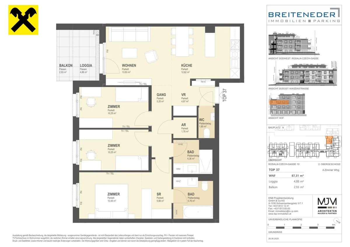 4-Zimmer-Wohnung kaufen in Korneuburg – 88,23 m², € 545.600 – Bild 8 von 8