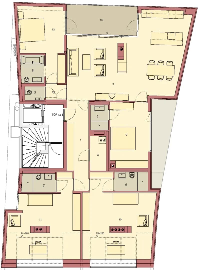 5-Zimmer-Wohnung mieten in Wien – 192,7 m², € 6.933 – Bild 14 von 15