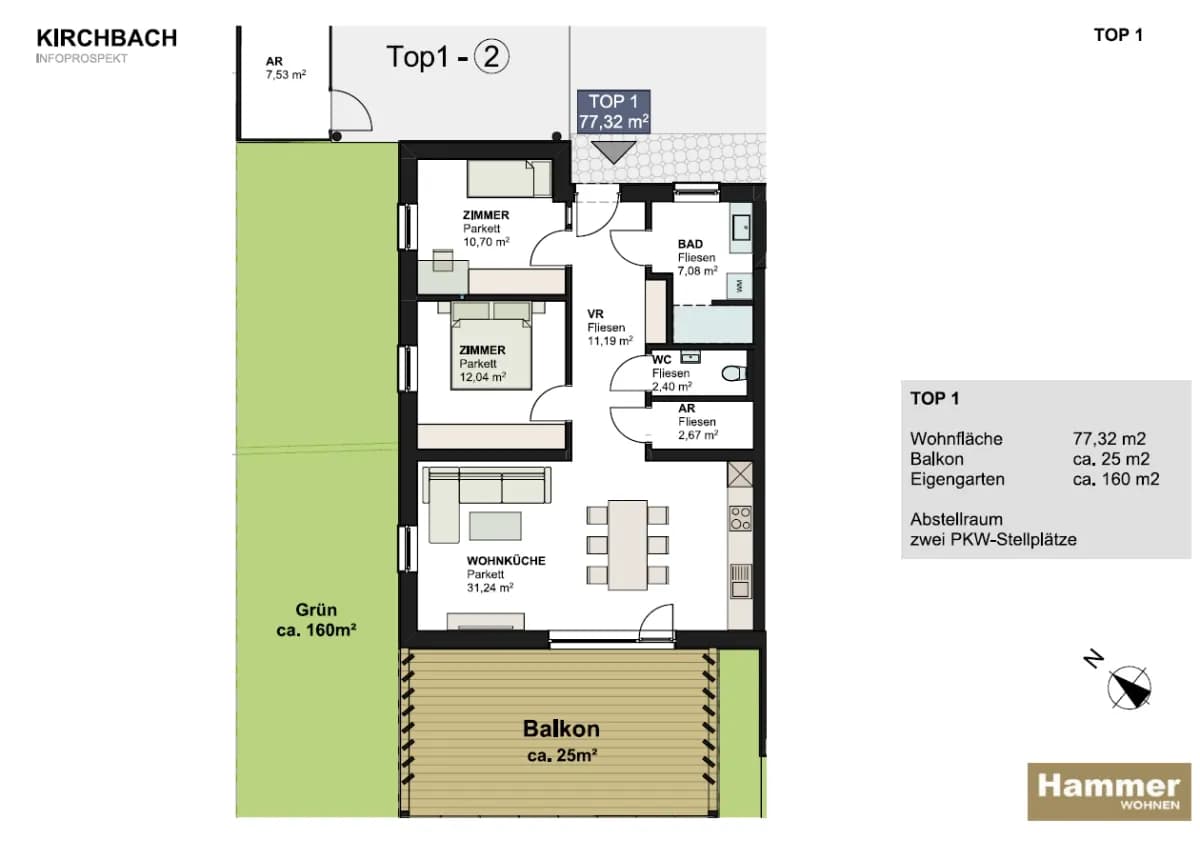 3-Zimmer-Haus kaufen in Südoststeiermark – 77,32 m², € 393.800 – Bild 4 von 4
