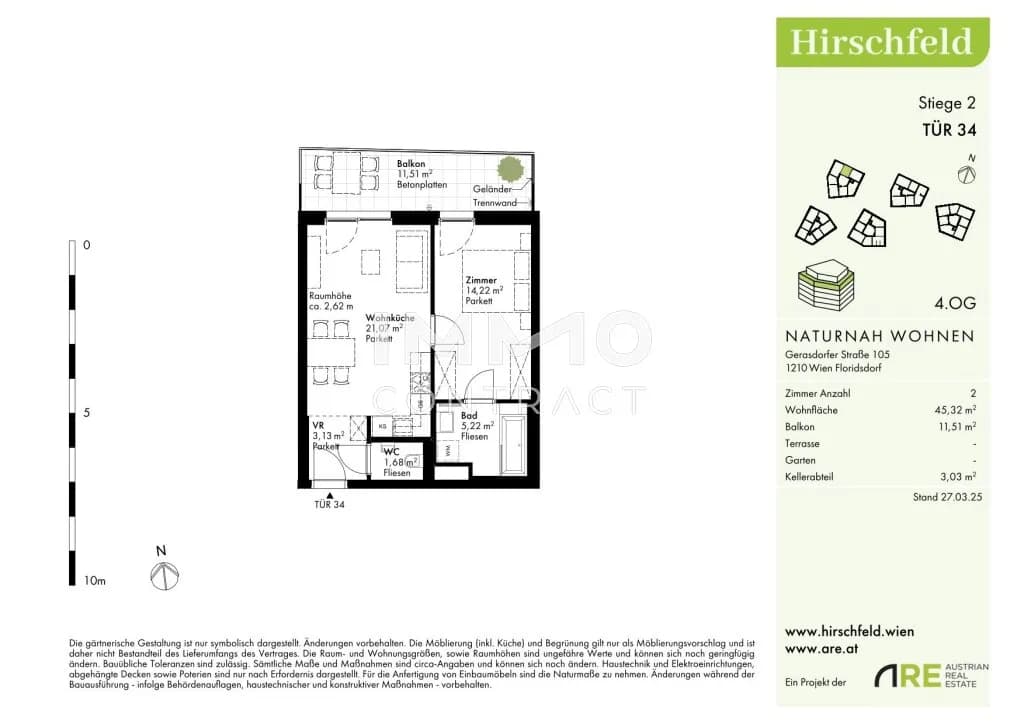 2-Zimmer-Wohnung kaufen in Wien – 45,32 m², € 270.000 – Bild 2 von 7