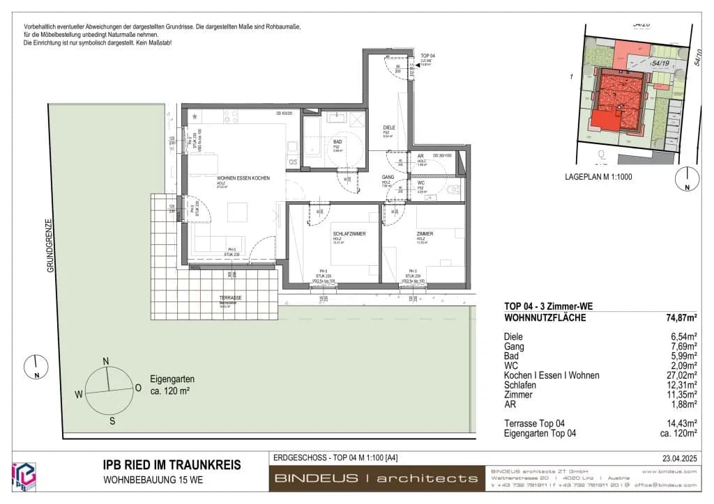 3-Zimmer-Wohnung mieten in Kirchdorf an der Krems – 74,87 m², € 1.187 – Bild 8 von 11