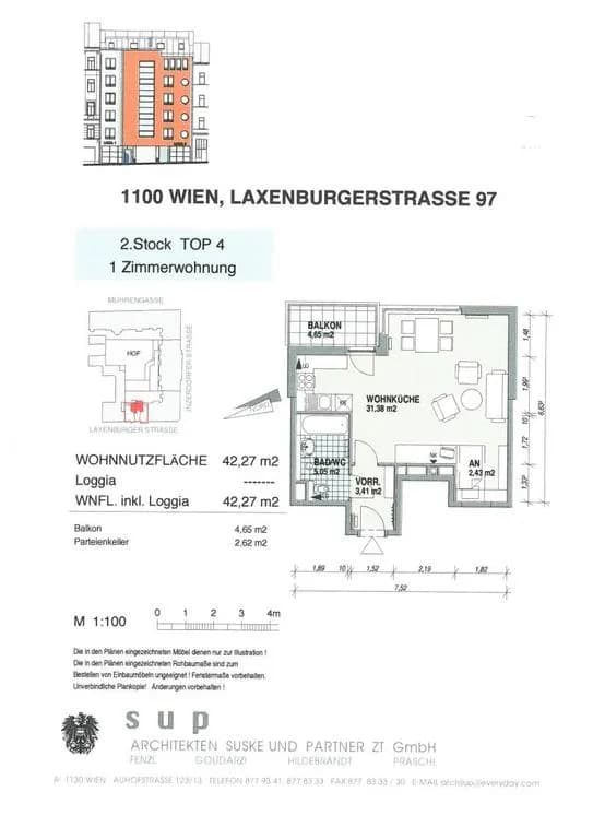 1-Zimmer-Wohnung kaufen in Wien – 42,27 m², € 176.000 – Bild 9 von 9