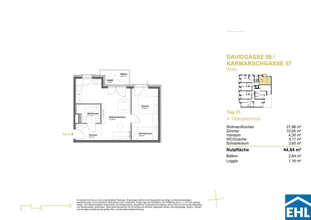 Immobilie kaufen in Wien – 44,64 m², € 268.688 – Bild 6 von 6