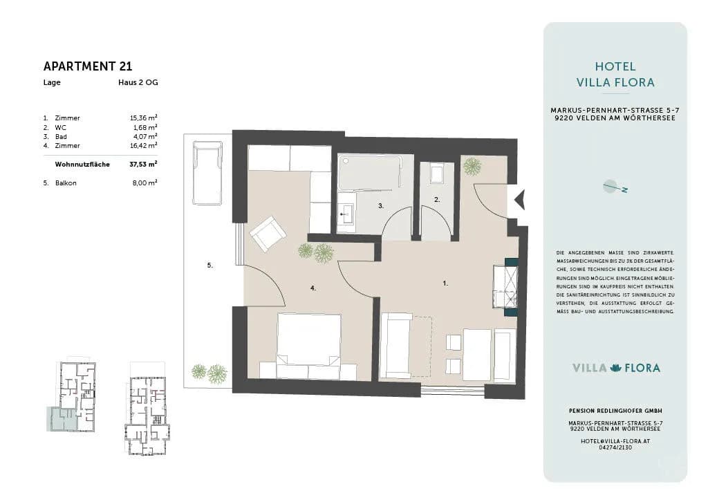 2-Zimmer-Wohnung kaufen in Villach Land – 37,53 m², € 279.454 – Bild 3 von 22