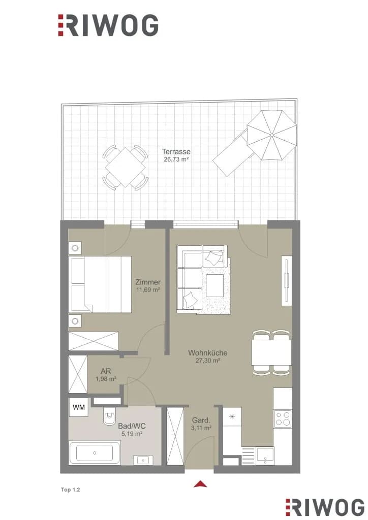 2-Zimmer-Wohnung kaufen in Mistelbach – 50,11 m², € 266.000 – Bild 28 von 28