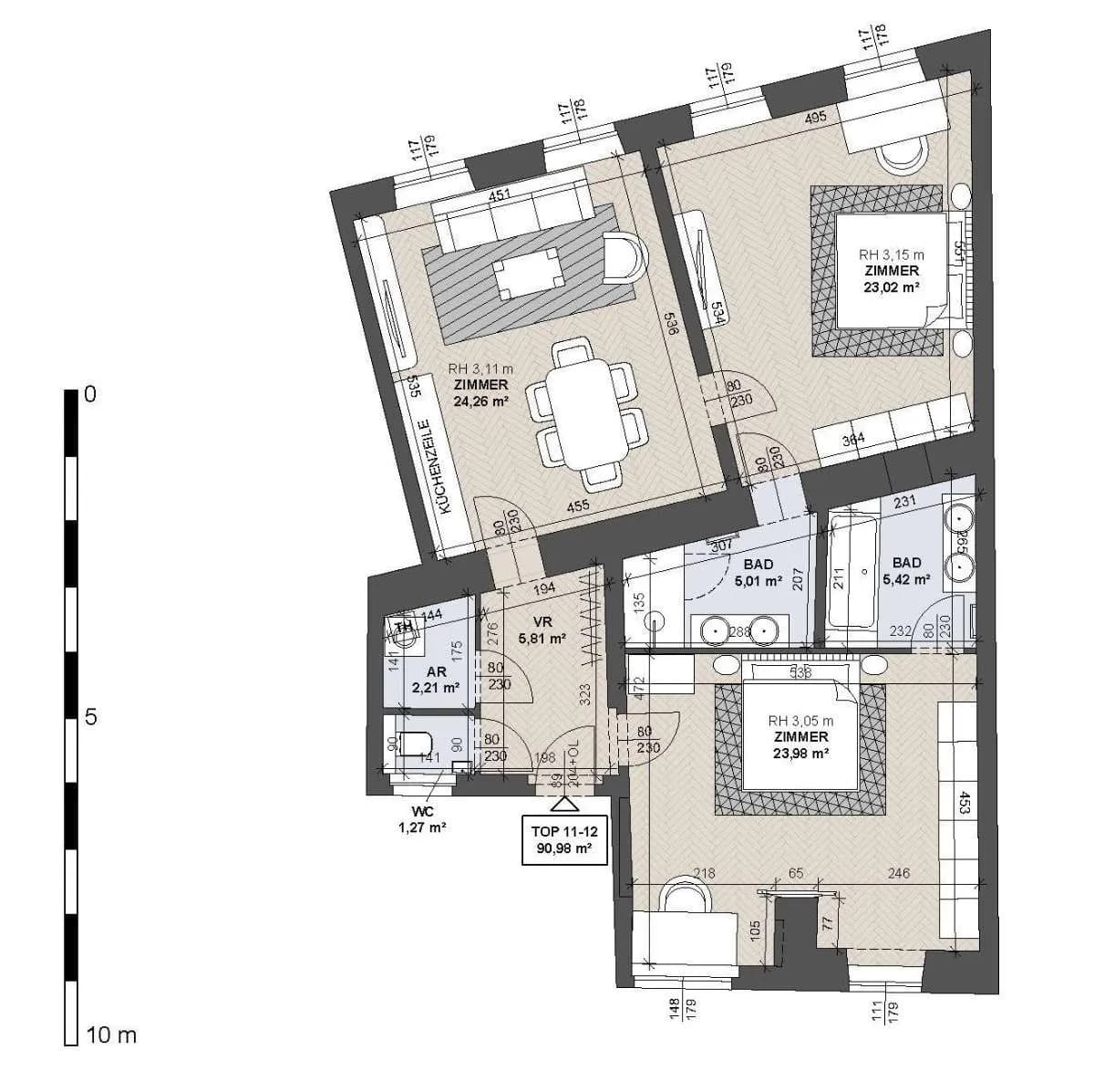 3-Zimmer-Wohnung kaufen in Wien – 90,98 m², € 699.000 – Bild 14 von 14
