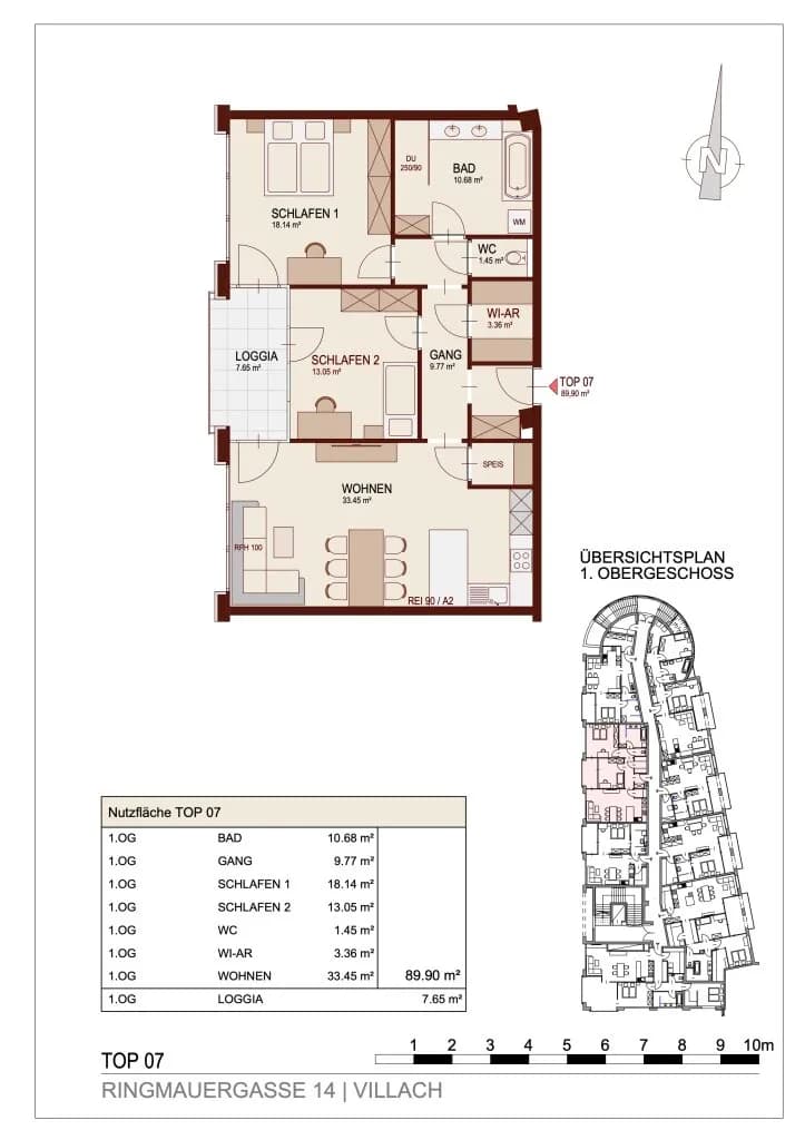 3-Zimmer-Wohnung kaufen in Villach – 89,9 m², € 521.449 – Bild 2 von 3