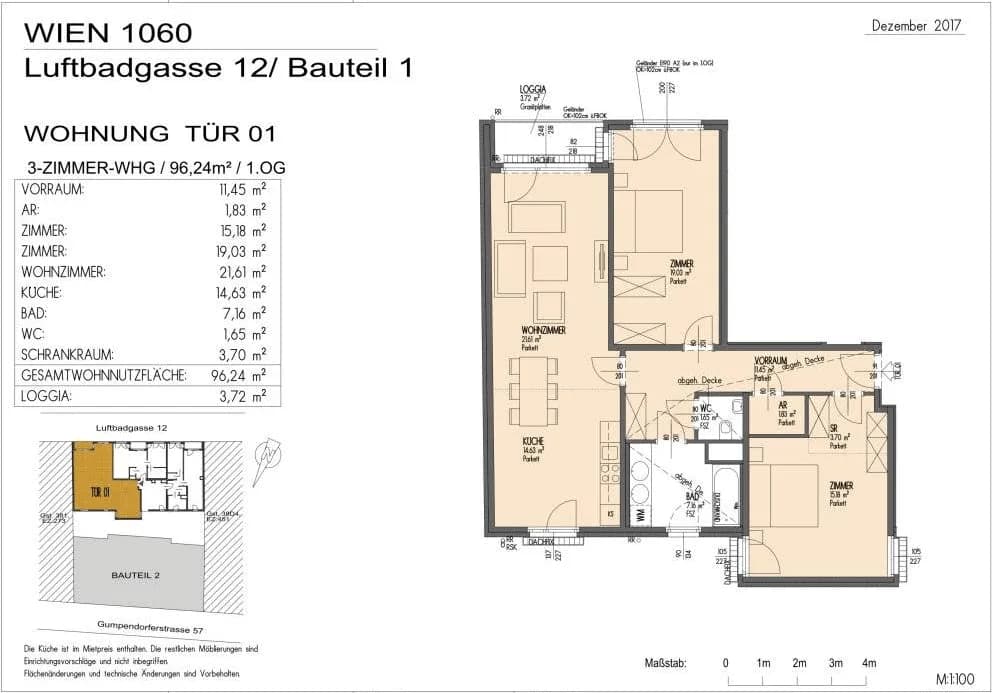3-Zimmer-Wohnung mieten in Wien – 96,24 m², € 2.395 – Bild 28 von 28