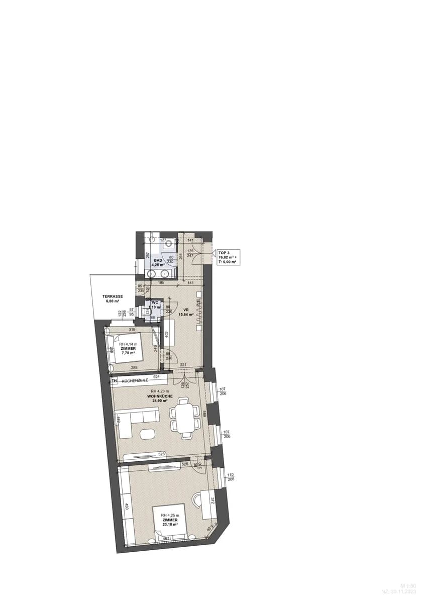 3-Zimmer-Wohnung kaufen in Wien – 76,82 m², € 649.000 – Bild 11 von 11