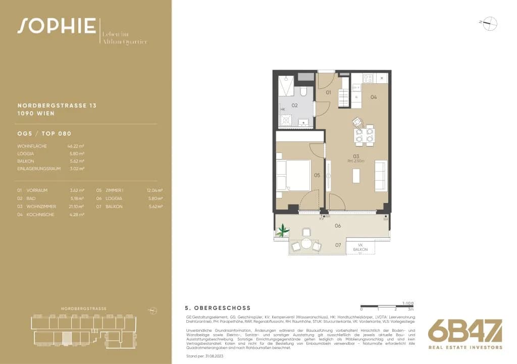 2-Zimmer-Wohnung kaufen in Wien – 45,4 m², € 490.700 – Bild 13 von 13