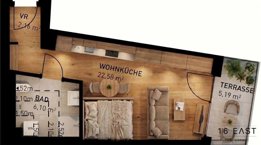 1-Zimmer-Wohnung kaufen in Wien – 30,84 m², € 192.975 – Bild 8 von 8