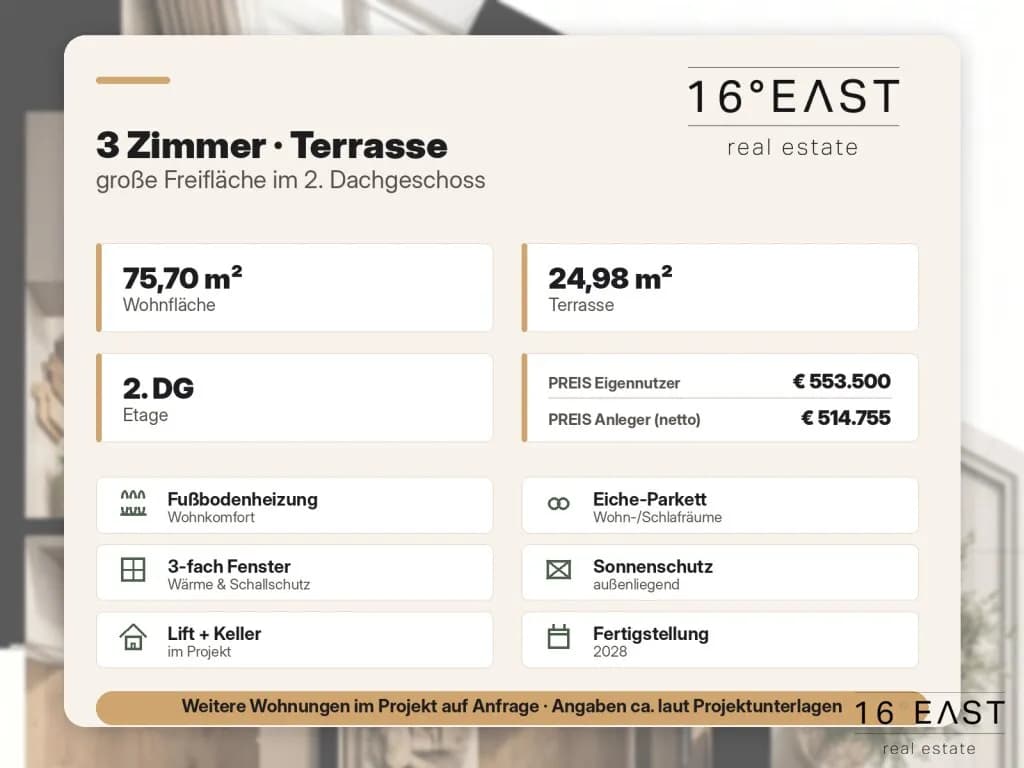 3-Zimmer-Wohnung kaufen in Wien – 75,7 m², € 514.755 – Bild 4 von 8