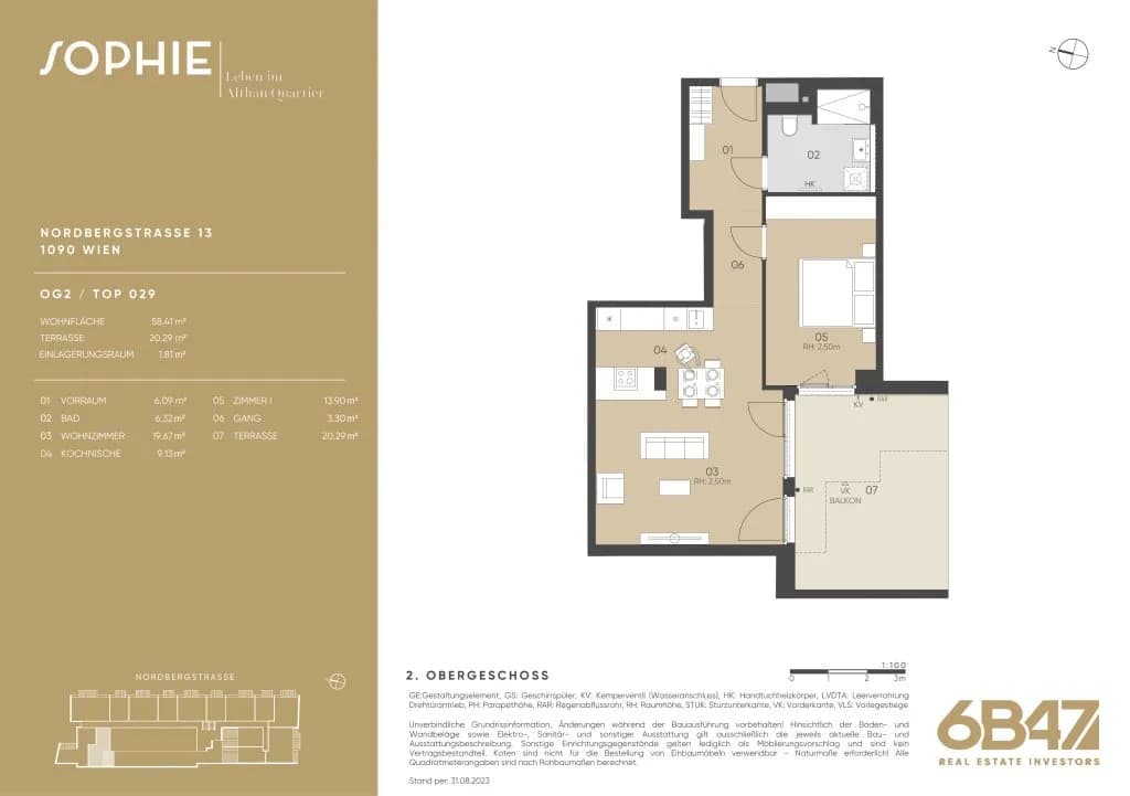 2-Zimmer-Wohnung kaufen in Wien – 58,41 m², € 365.000 – Bild 14 von 14