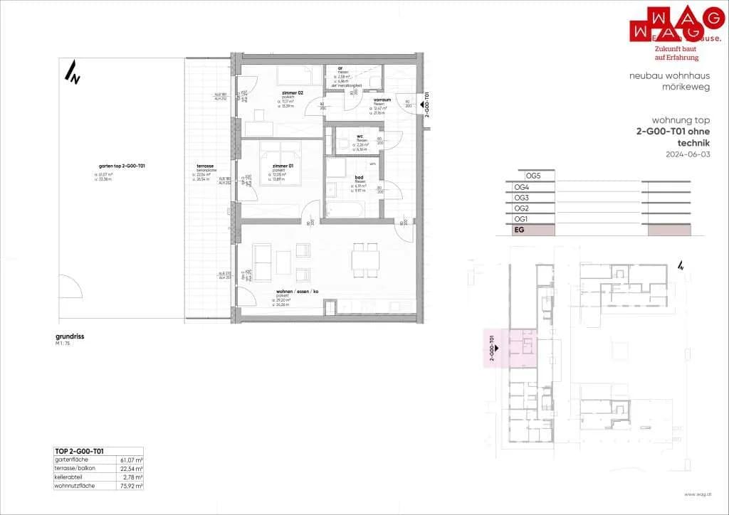 3-Zimmer-Wohnung kaufen in Linz – 75,92 m², € 487.110 – Bild 24 von 25