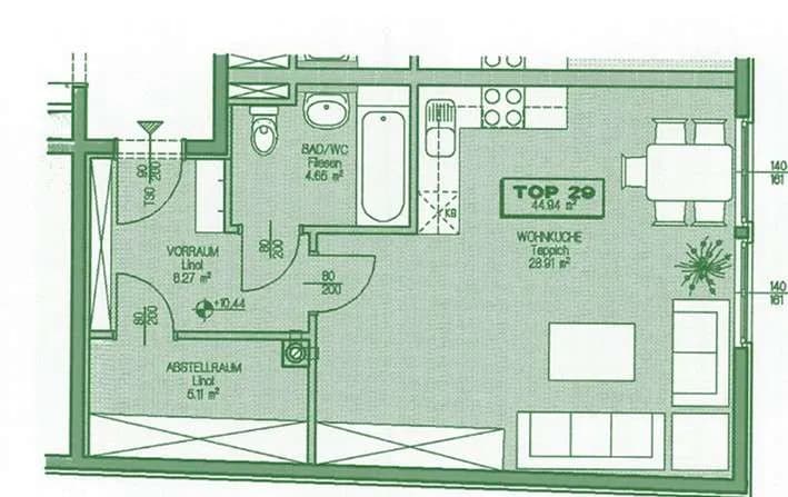 1-Zimmer-Wohnung kaufen in Wien – 44,94 m², € 216.000