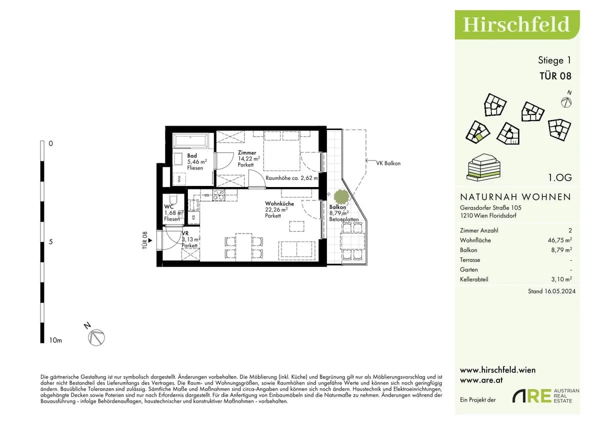 2-Zimmer-Wohnung kaufen in Wien – 46,75 m², € 269.000 – Bild 15 von 17