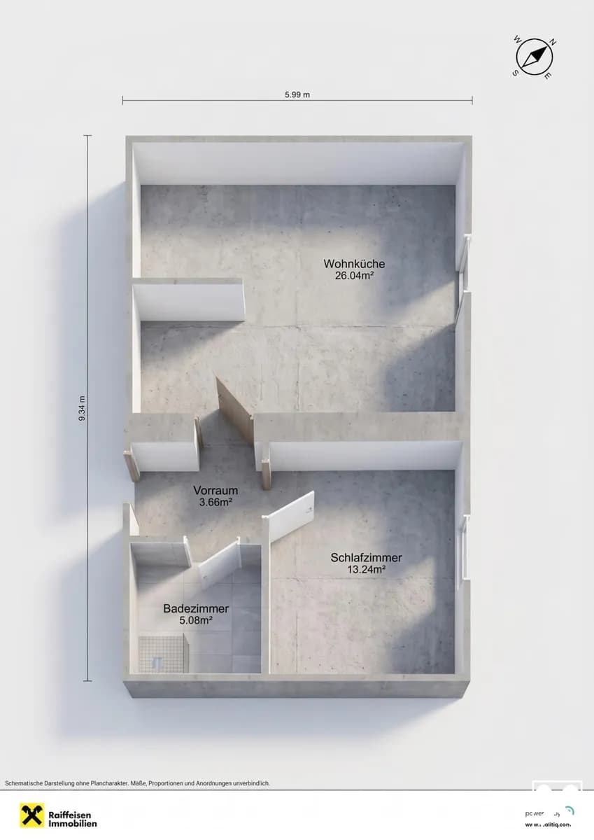 2-Zimmer-Wohnung kaufen in Scheibbs – 49,75 m², € 143.399 – Bild 14 von 14