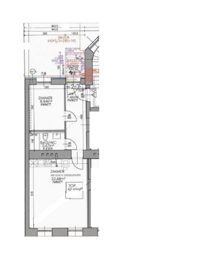 Immobilie kaufen in Wien – 42,65 m², € 179.000 – Bild 4 von 4