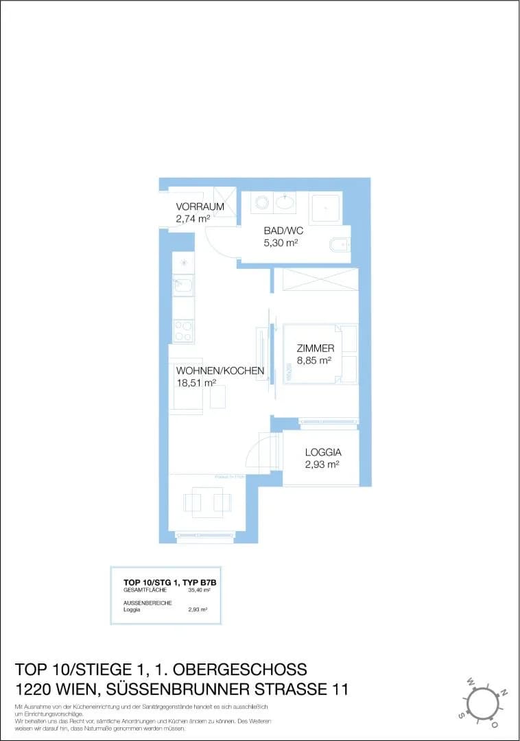 2-Zimmer-Wohnung mieten in Wien – 35,6 m², € 715 – Bild 19 von 21