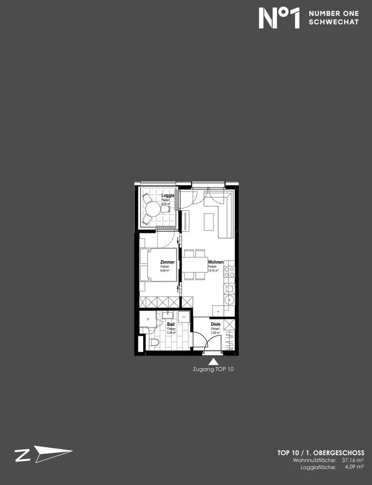 2-Zimmer-Wohnung kaufen in Bruck an der Leitha – 37,16 m², € 174.500 – Bild 10 von 14