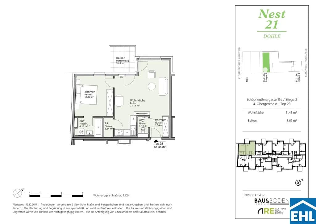 2-Zimmer-Wohnung mieten in Wien – 51,45 m², € 1.023 – Bild 10 von 10