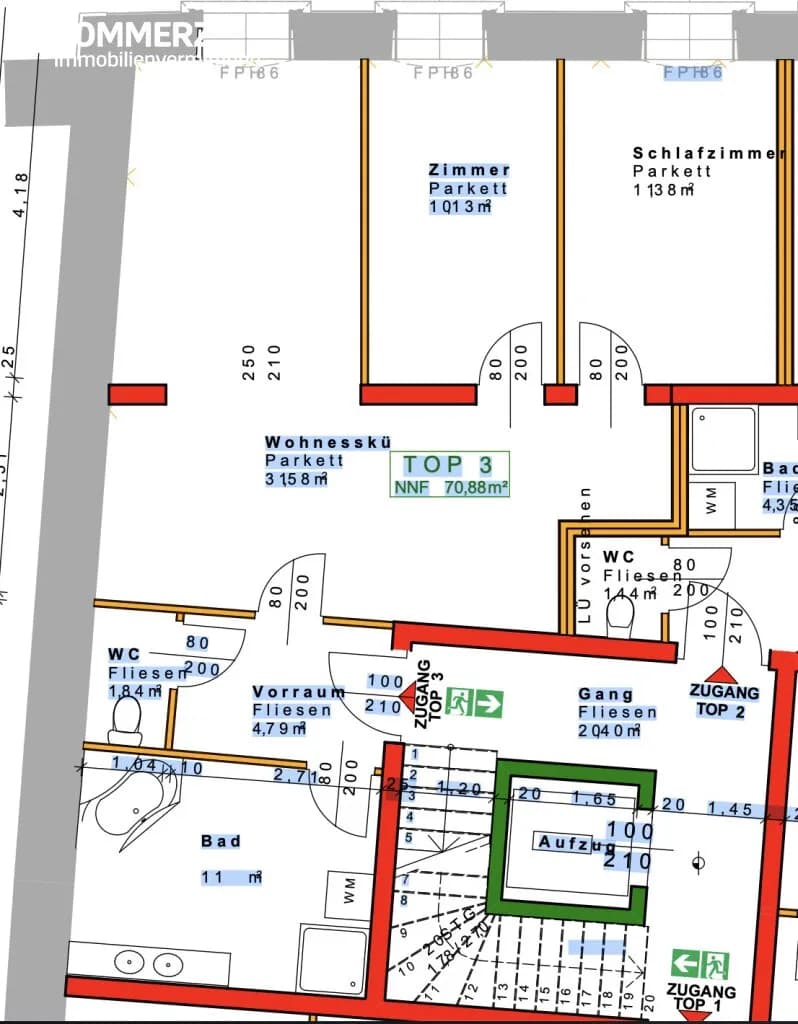 3-Zimmer-Wohnung mieten in Neunkirchen – 70,88 m², € 842 – Bild 14 von 14