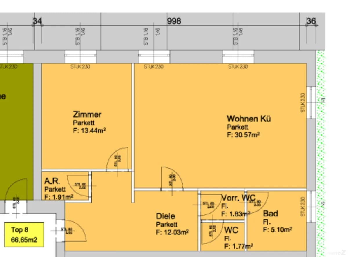 2-Zimmer-Gewerbeimmobilie mieten in Graz – 66,65 m², € 766