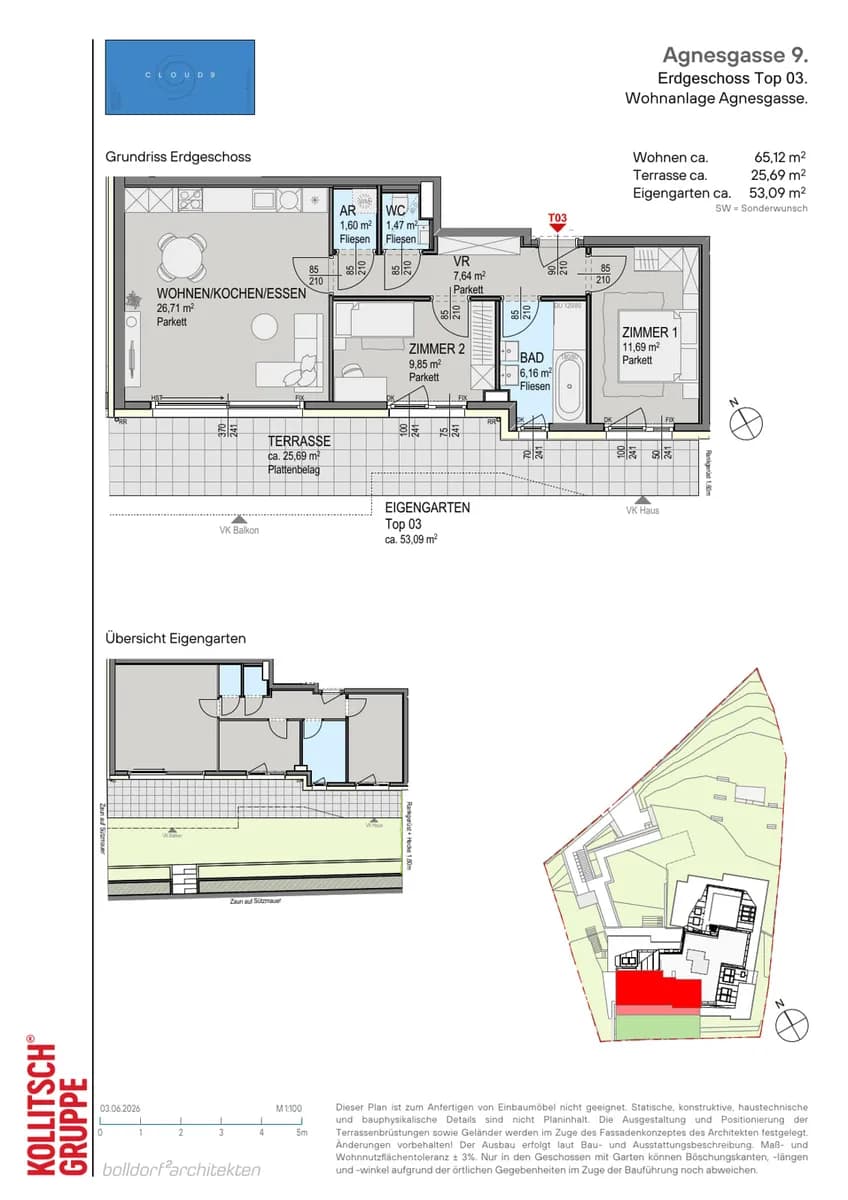 3-Zimmer-Wohnung kaufen in Wien – 65,12 m², € 659.000 – Bild 2 von 18