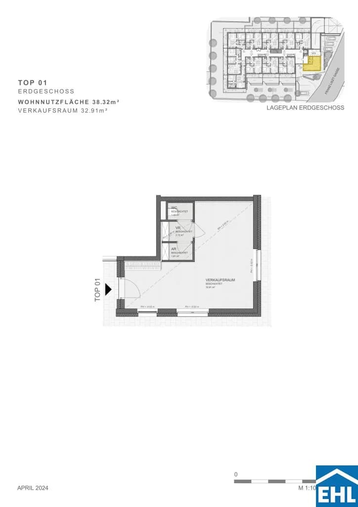 1-Zimmer-Gewerbeimmobilie kaufen in Neusiedl am See – 38,26 m², € 219.000 – Bild 14 von 14