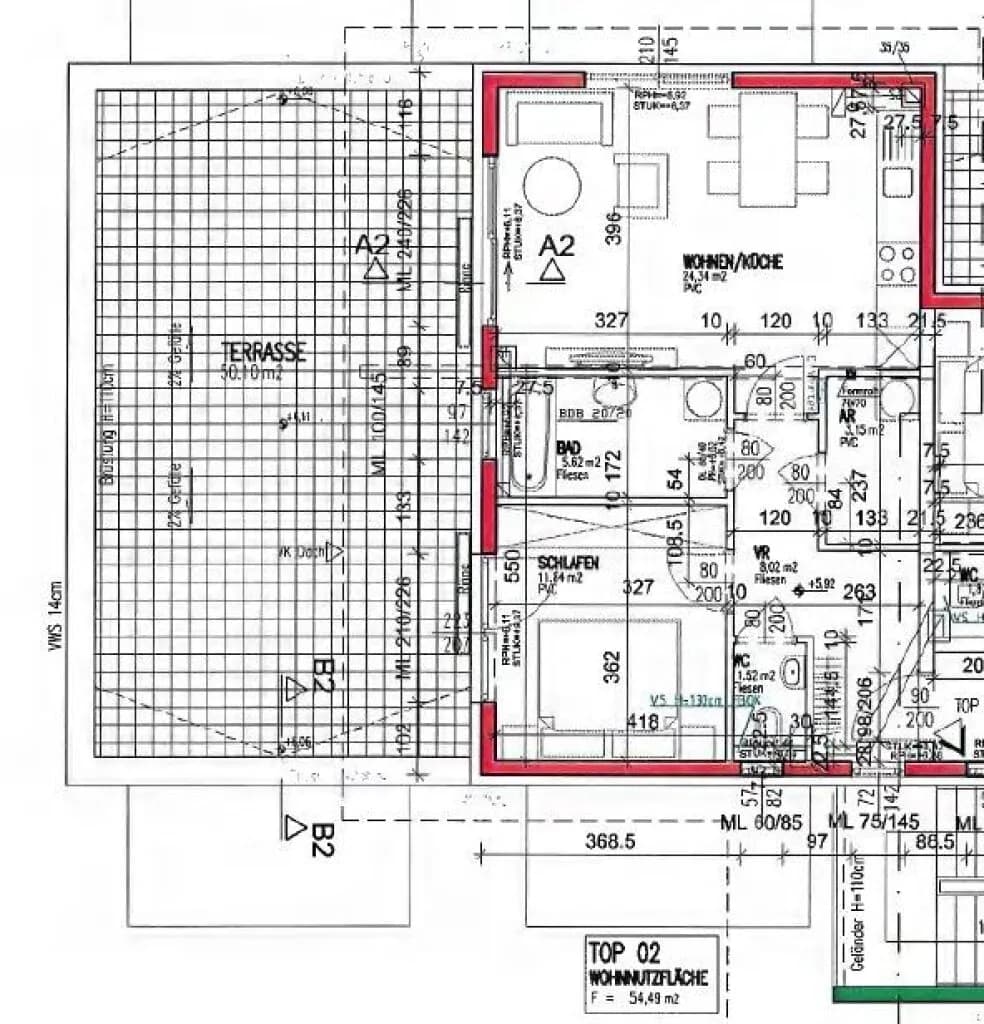 2-Zimmer-Wohnung mieten in Graz – 54,49 m², € 882 – Bild 8 von 8