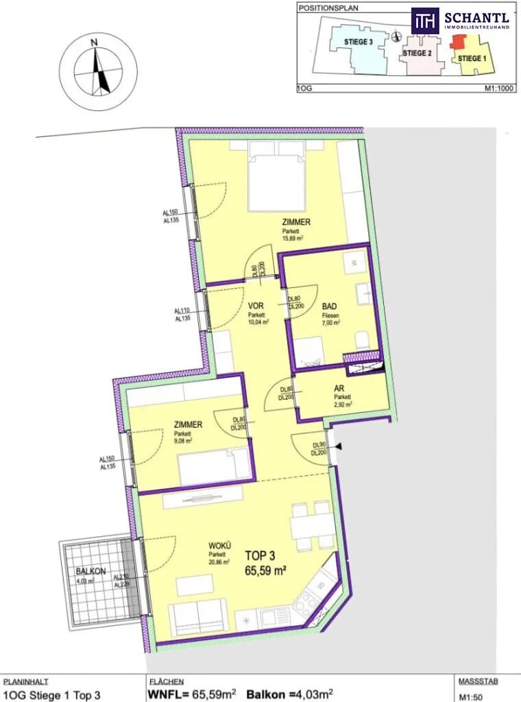 3-Zimmer-Wohnung kaufen in Gänserndorf – 65,54 m², € 339.000 – Bild 13 von 13