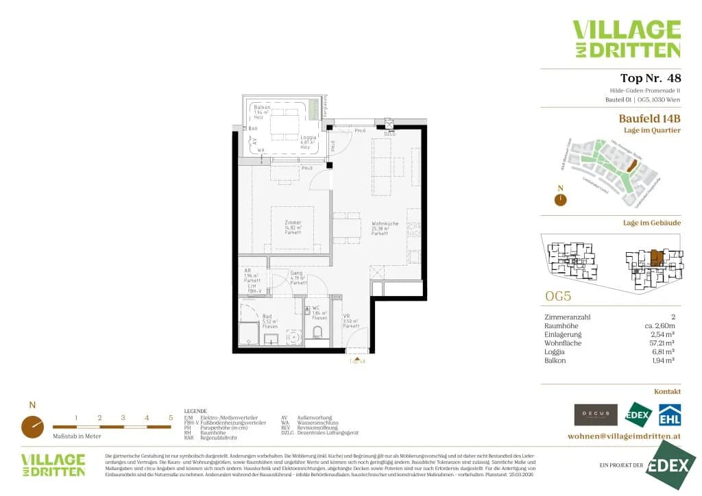 2-Zimmer-Wohnung kaufen in Wien – 55,72 m², € 438.000 – Bild 9 von 9