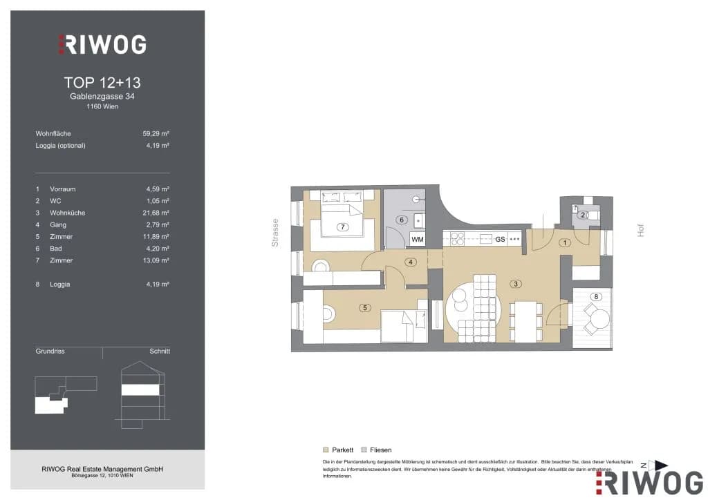 3-Zimmer-Wohnung kaufen in Wien – 59,09 m², € 212.000 – Bild 17 von 17
