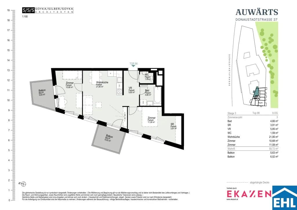 3-Zimmer-Wohnung mieten in Wien – 58,56 m², € 1.890 – Bild 20 von 20