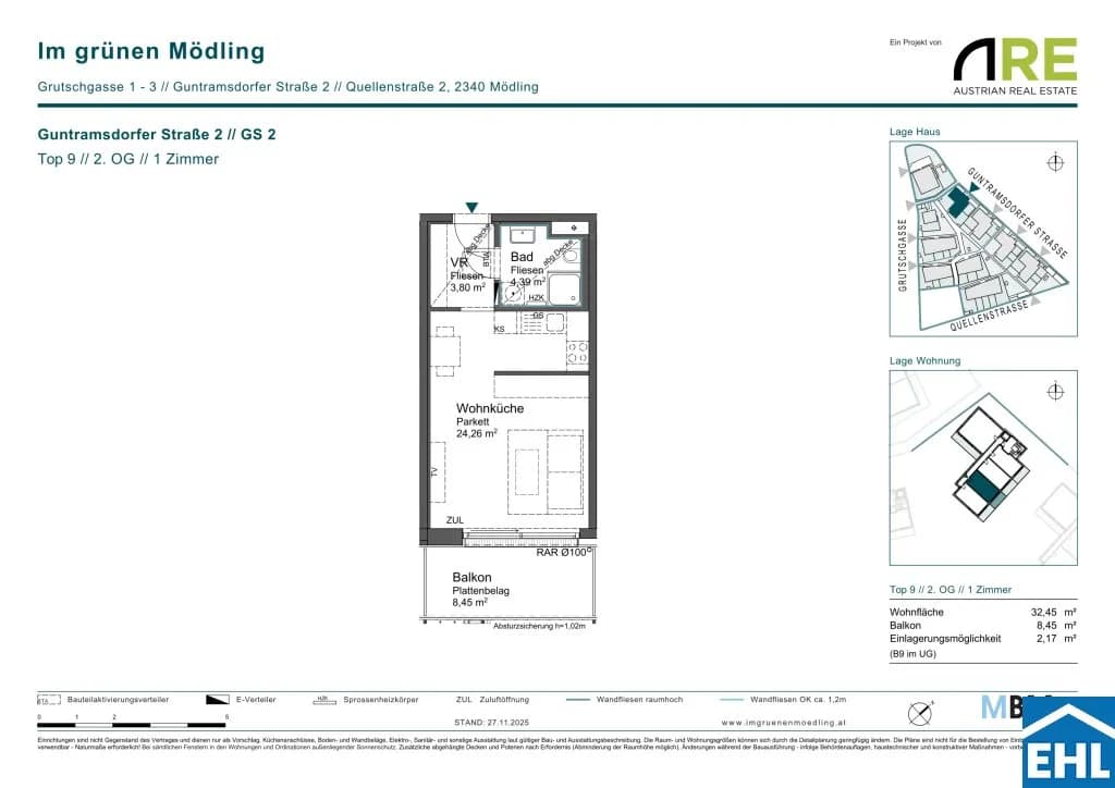 1-Zimmer-Wohnung kaufen in Mödling – 32,45 m², € 242.500 – Bild 9 von 9