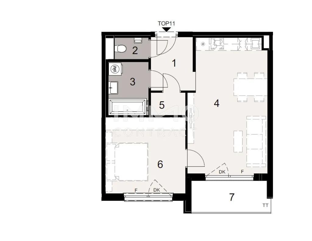 2-Zimmer-Wohnung kaufen in Wien – 50,27 m², € 335.400 – Bild 7 von 7