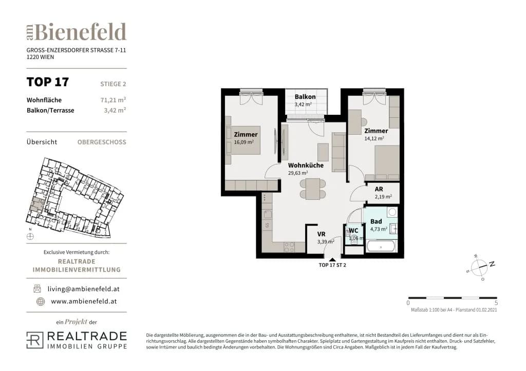 3-Zimmer-Wohnung kaufen in Wien – 71,21 m², € 389.000 – Bild 12 von 12