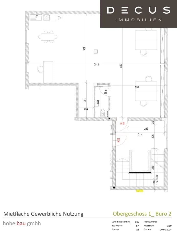 2-Zimmer-Gewerbeimmobilie mieten in Tulln – 49 m², € 580 – Bild 7 von 7
