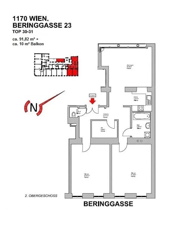 3-Zimmer-Wohnung kaufen in Wien – 91,82 m², € 289.000 – Bild 18 von 19