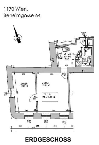 2-Zimmer-Wohnung kaufen in Wien – 40,99 m², € 59.000 – Bild 9 von 10