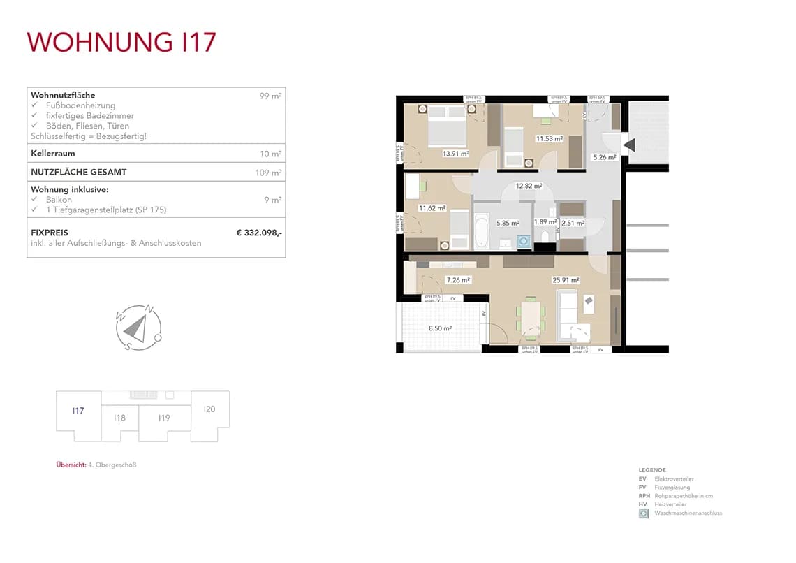 4-Zimmer-Wohnung kaufen in Graz – 99 m², € 332.098 – Bild 2 von 13