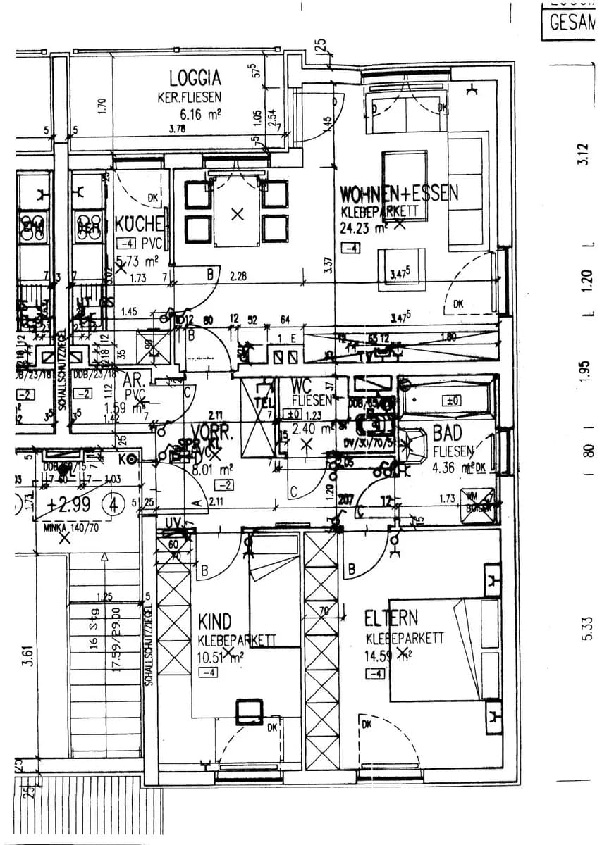 3-Zimmer-Wohnung mieten in Perg – 77,58 m², € 828 – Bild 2 von 4