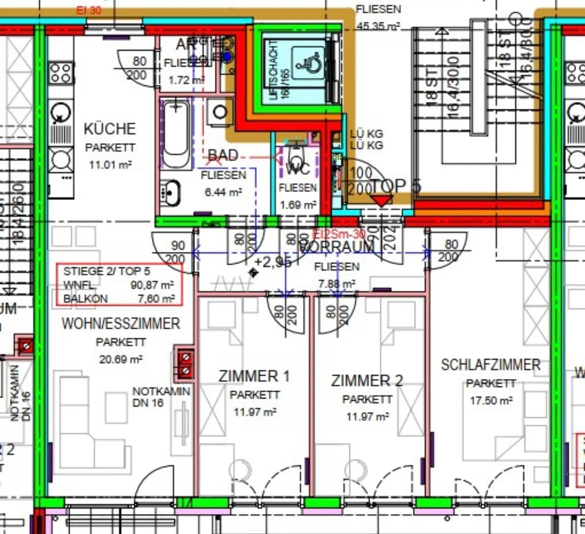 4-Zimmer-Wohnung mieten in Amstetten – 90 m², € 860 – Bild 9 von 10