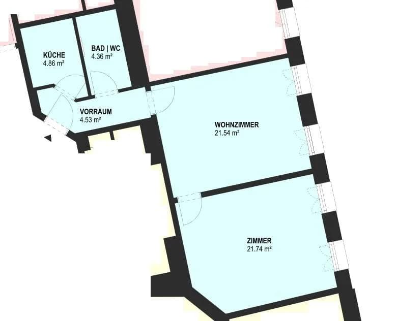 2-Zimmer-Wohnung kaufen in Wien – 57 m², € 250.000 – Bild 2 von 16