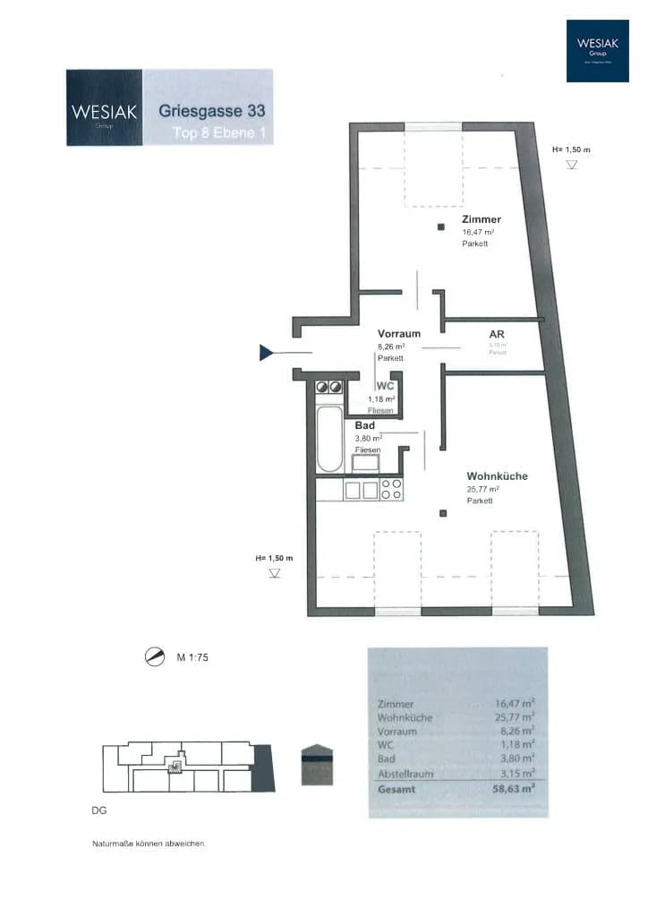 2-Zimmer-Wohnung kaufen in Graz – 58 m², € 134.900 – Bild 15 von 15