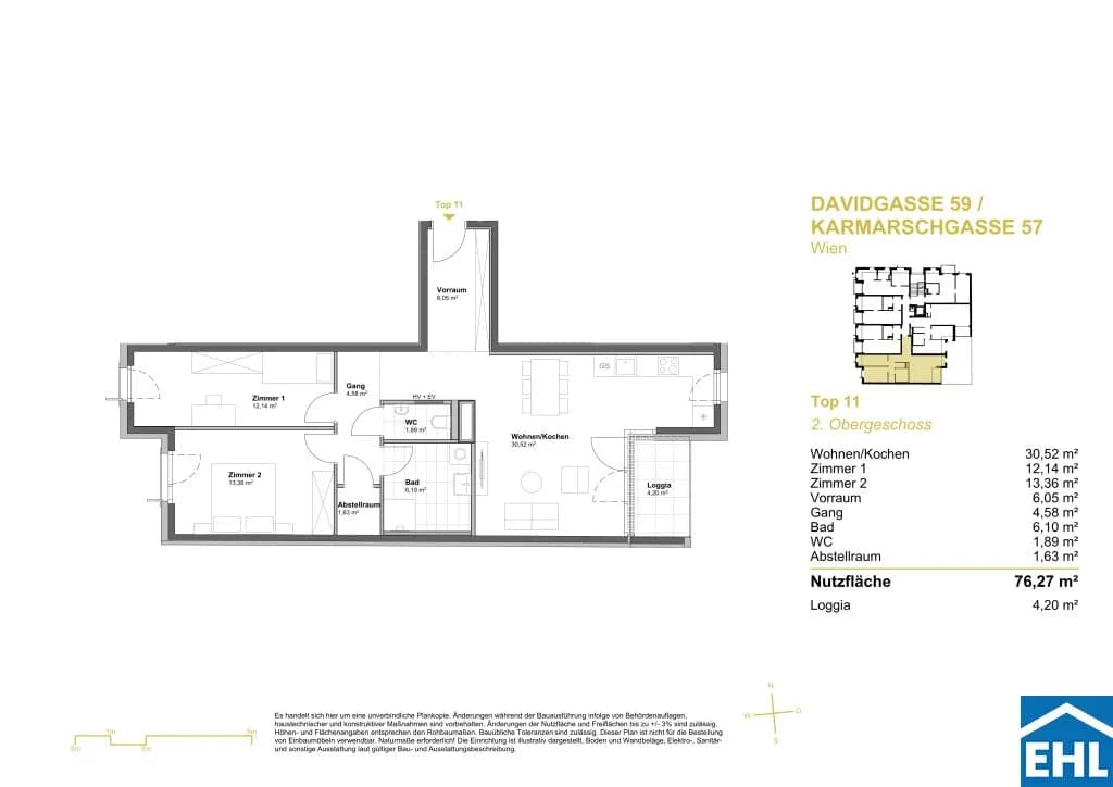3-Zimmer-Wohnung kaufen in Wien – 76,27 m², € 443.900 – Bild 5 von 5