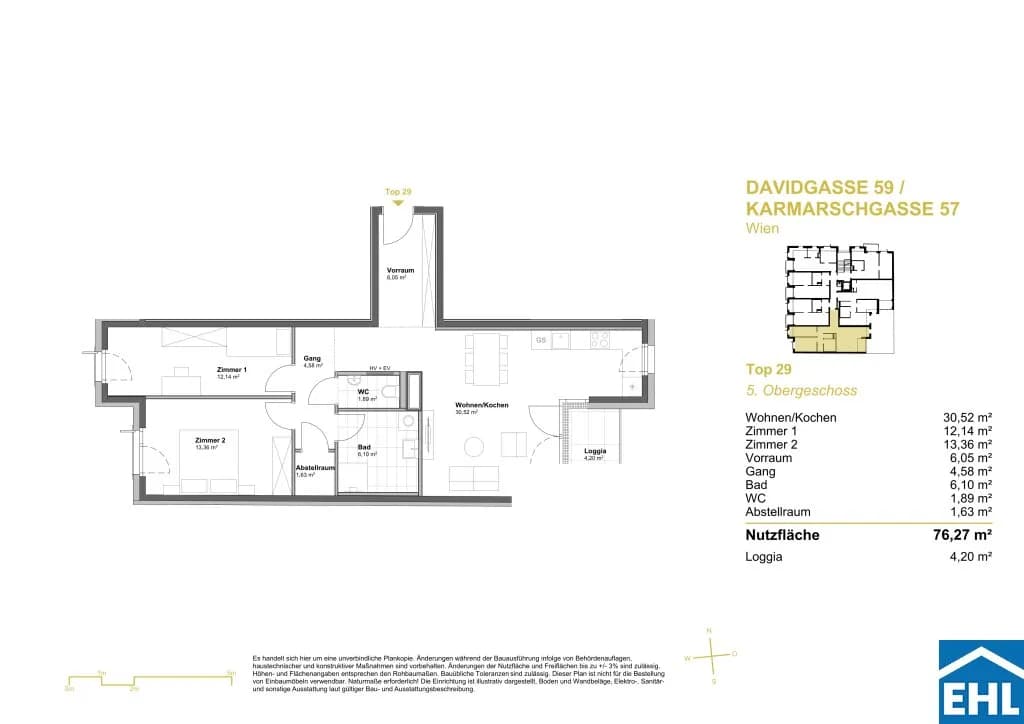 3-Zimmer-Wohnung kaufen in Wien – 76,27 m², € 515.900 – Bild 5 von 5