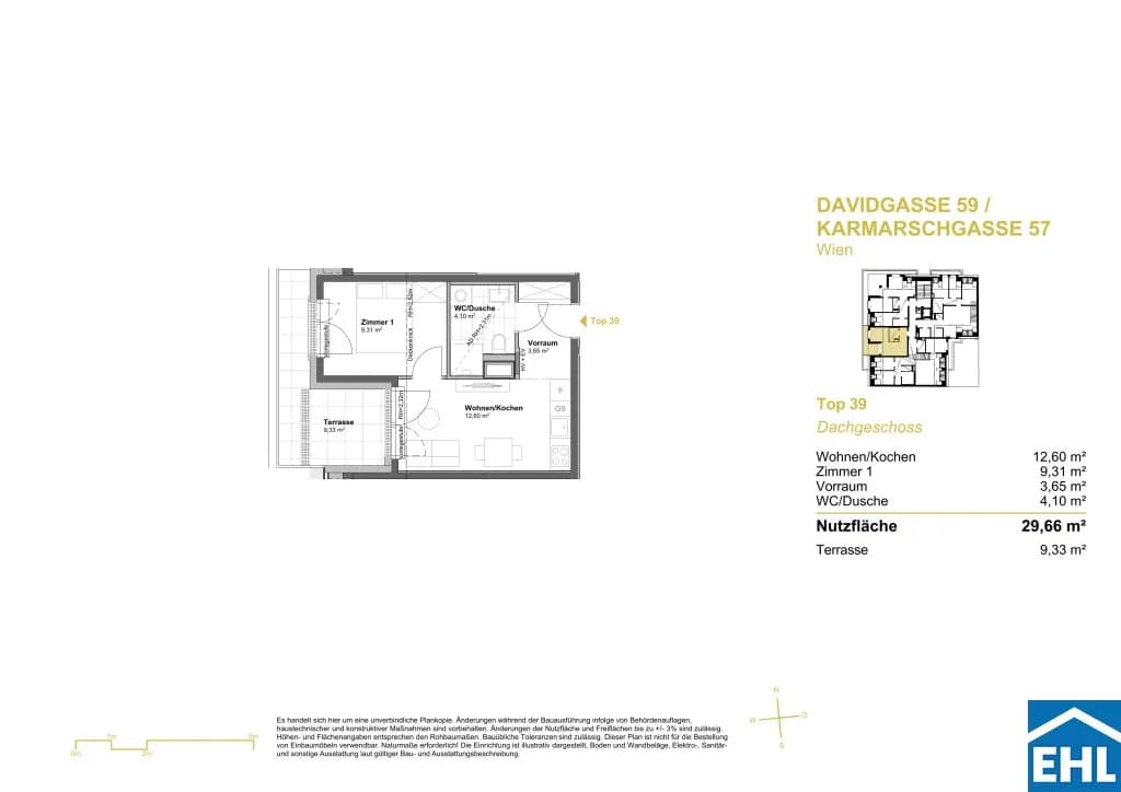 2-Zimmer-Wohnung kaufen in Wien – 29,66 m², € 269.900 – Bild 5 von 5
