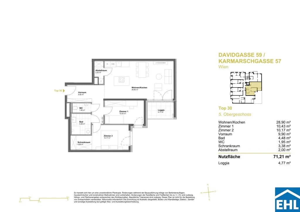 3-Zimmer-Wohnung kaufen in Wien – 71,21 m², € 476.500 – Bild 5 von 5